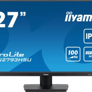 MONITOR IIYAMA 27" PROLITE XU2793HSU-B6, IPS, 100HZ, 1MS, USB, HDMI, DISPLAYPORT, ALT 2x2W, INCLI