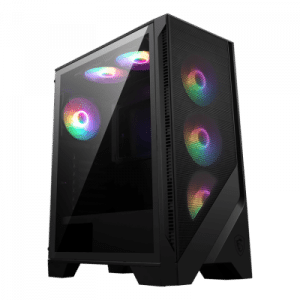 MSI MAG FORGE 120A AIRFLOW carcasa de ordenador Midi Tower Negro, Transparente
