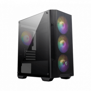 MSI MAG FORGE M100A carcasa de ordenador Micro Torre Negro, Transparente