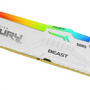 MEMORIA KINGSTON 16GB 6000MT/S DDR5 CL30 FURY BEAST WHITE RGB EXPO - KF560C30BWEA-16