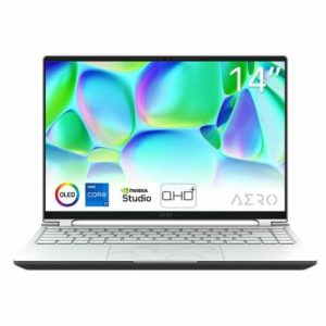 GIGABYTE PORTATIL AERO 14 OLED BMF-H2ESBB3SH,i7-13620H,16GB DDR5,SSD 512GB,14.0" THIN BEZEL 2.8K QHD+,RTX4050/6GB,W11HOME