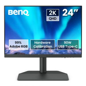 MONITOR PARA FOTOGRAFOS BENQ SW242Q 24.1” IPS,2K, 2560 X 1600, 16:10, 99% ADOBE RGB, 98% P3, CALIBRACIÓN, USB-C 90W, TÜV, LUT 3D 16 BITS, HDR10.