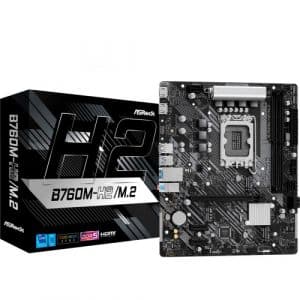 PLACA ASROCK B760M-H2/M.2,INTEL,1700,B760,2DDR5,96GB,HDMI+DP,4SATA+2M.2,5USB 3.2+1USB-C,GBLAN,MATX