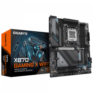 GIGABYTE Placa Base X870 GAMING X WIFI7 - Compatible con CPUs AMD Ryzen 9000, 16+2+2 fases VRM, hasta 8000MHz DDR5 (OC), 1xPCIe 5.0 + 3xM.2, Wi-Fi 7, LAN 2.5GbE, USB 3.2 Gen 2x2