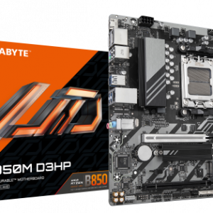 GIGABYTE B850M D3HP Placa Base - Procesadores AMD Ryzen Serie 9000, 5+2+2 fases VRM digitales, hasta 8200MHz DDR5 (OC), 1xPCIe 5.0 + 1xPCIe 4.0 M.2, LAN GbE, USB 3.2 Gen 2
