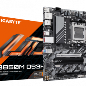 GIGABYTE B850M DS3H Placa Base - Procesadores AMD Ryzen Serie 9000, 16+2+2 fases VRM digitales, hasta 8200MHz DDR5 (OC), 1xPCIe 5.0 + 1xPCIe 4.0 M.2, LAN 2.5, USB 3.2 Gen 2