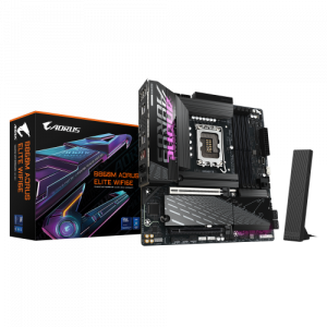 GIGABYTE B860M AORUS ELITE WIFI6E Placa base - CPUs Intel Core Ultra, VRM de 12+1+2+1 fases, hasta 9200MHz DDR5, 1xPCIe 5.0 + 2xPCIe 4.0 M.2, LAN 2,5 GbE, WIFI 6E, Thunderbolt