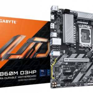 GIGABYTE B860M D3HP Placa base - CPUs Intel Core Ultra, VRM de 4+1+2+1 fases, hasta 9066MHz DDR5, 2xPCIe 4.0 M.2, LAN GbE, USB 3.2 Gen 1