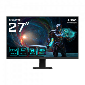 GIGABYTE GS27FA Monitor para juegos de 27” FHD - 1920 x 1080 (FHD), 180Hz, 1ms, 300 cd/m², FreeSync, HDR Ready, HDMI 2.0