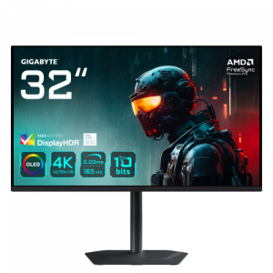 GIGABYTE MO32U 31,5" Monitor Gaming OLED 4K UHD - 3840 x 2160, 165Hz, 0.03ms, 250 cd/m², Display HDR True Black 400, HDMI 2.1, DisplayPort 1.4