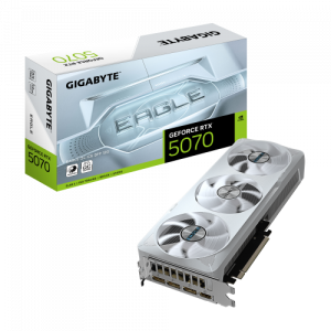 GIGABYTE GeForce RTX 5070 EAGLE OC ICE SFF 12G Tarjeta Gráfica - 12GB GDDR7, 192 bits, PCI-E 5.0, XXXX MHz Core Clock, 3 x DP 2.1a, 1 x HDMI 2.1b, NVIDIA DLSS 4, GV-N5070EAGLEOC ICE-12GD