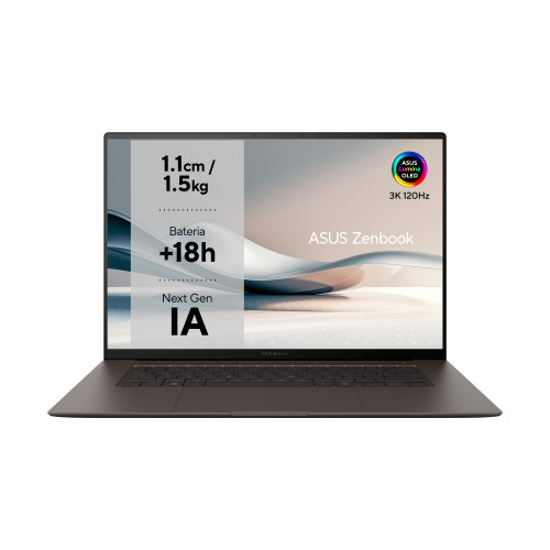 ASUS Zenbook S 16 OLED UM5606WA-RK053W Copilot+ PC - Ordenador Portátil 16" WQXGA+ 120Hz (AMD Ryzen AI 9 HX 370, 32GB RAM, 1TB SSD, Radeon 890M, Windows 11 Home) Gris Zumaia - Teclado QWERTY español - Imagen 2