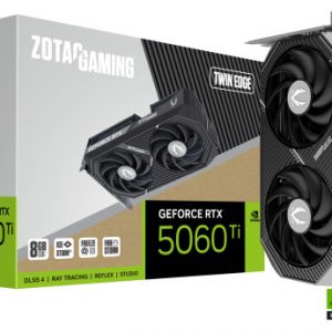 VGA ZOTAC RTX 5060 TI 8GB TWIN EDGE,NV,RTX5060TI,8GB,GDDR7,128BIT,1HDMI+3DP,2 VENTILADORES (ZT-B50610E-10M)