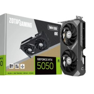 VGA ZOTAC RTX 5050 TWING EDGE OC 8GB,NV,RTX5050,8GB,GDDR6,128BIT,1HDMI+3DP,2 VENTILADORES (ZT-B50500H-10M)