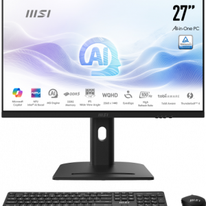 MSI AIO MODERN AM273Q AI 1UM-055ES. 27” IPS 2560x1440 (WQHD) 100HZ. INTEL ULTRA 7 155H. INTEL IRIS XE GRAPHICS.DDR5 32GB (16G*2). W11 PRO. NEGRO