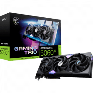 VGA MSI RTX 5060 TI 8G GAMING TRIO OC,NV,RTX5060TI,8GB,GDDR7,128BIT,1HDMI+3DP,TWIN FROZR 4 (3 VENTILADORES)