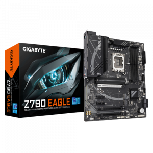 GIGABYTE Z790 EAGLE Placa base - Compatible con procesadores Intel Core de 14ª generación, VRM de 12+1+1 fases, hasta 7600 MHz DDR5 (OC), 3xPCIe 4.0 M.2, LAN 2,5 GbE, USB 3.2 Gen 2