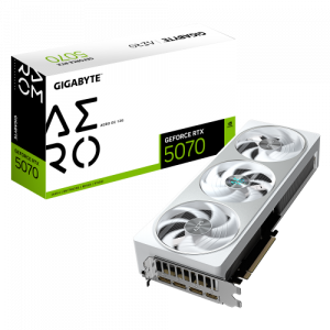 GIGABYTE GeForce RTX 5070 AERO OC 12G Tarjeta Gráfica - 12GB GDDR7, 192 bits, PCI-E 5.0, XXXX MHz Core Clock, 3 x DP 2.1a, 1 x HDMI 2.1b, NVIDIA DLSS 4, GV-N5070AERO OC-12GD