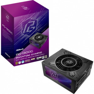 Asrock Phantom Gaming PG-1300G unidad de fuente de alimentación 1300 W 20+4 pin ATX ATX Negro