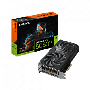GIGABYTE GeForce RTX 5060 Ti WINDFORCE OC 8G Tarjeta Gráfica – 8 GB GDDR7, 128 bits, PCI-E 5.0, 2587 MHz Frecuencia del núcleo, 3 x DisplayPort, 1 x HDMI, GV-N506TWF2OC-8GD