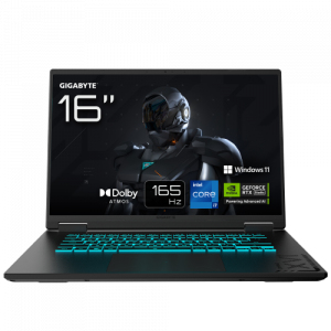 GIGABYTE GAMING A16 CWH Portátil Gaming - 16,0“, 165Hz WQXGA, Intel Core i7-13620H, NVIDIA RTX 5070, 32GB DDR5 5200MHz, 1TB Gen4 SSD, Win 11 Home, Garantía de 2 años, Dolby Atmos, GAMING A16 CWHI3ES864SH