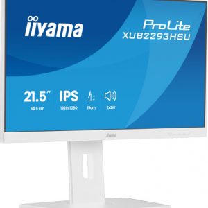 MONITOR IYAMA PROLITE, 21,5 PULAGADS, 54,5 CM, IPS PANEL TECHNOLOGY LED, 1920X1080, 100 HZ, MATE BLANCA