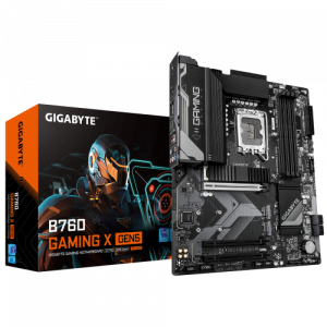GIGABYTE B760 GAMING X GEN5 Placa Base – Compatible con procesadores Intel Core 14ª generación, VRM de 8+1+1 fases, hasta 5600 MHz DDR5, 3 x M.2 PCIe 4.0, LAN 2.5 GbE, USB 3.2 Gen 2