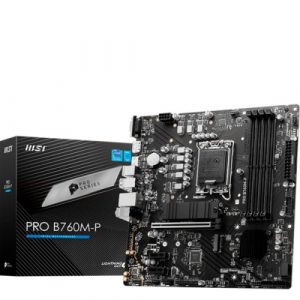 PLACA MSI PRO B760M-P,INTEL,1700,B760,4DDR5,192GB,VGA+HDMI+DP,4SATA+2M.2,4USB3.2,GBLAN,MATX