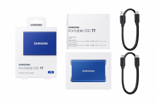 Samsung Portable SSD T7 2000 GB Azul - Imagen 12