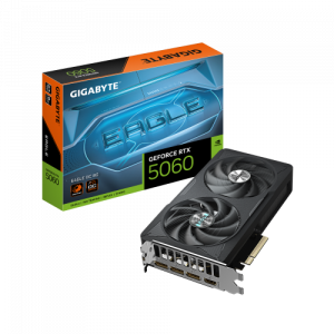 GIGABYTE GeForce RTX 5060 EAGLE OC 8G Tarjeta Gráfica - 8GB GDDR7, 128bit, PCI-E 5.0, 2550 MHz Frecuencia del núcleo, 3 x DisplayPort, 1 x HDMI, GV-N5060EAGLE OC-8GD