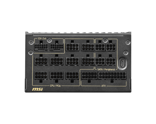 MSI MEG Ai1600T PCIE5 unidad de fuente de alimentación 1600 W 24-pin ATX ATX Negro - Imagen 2