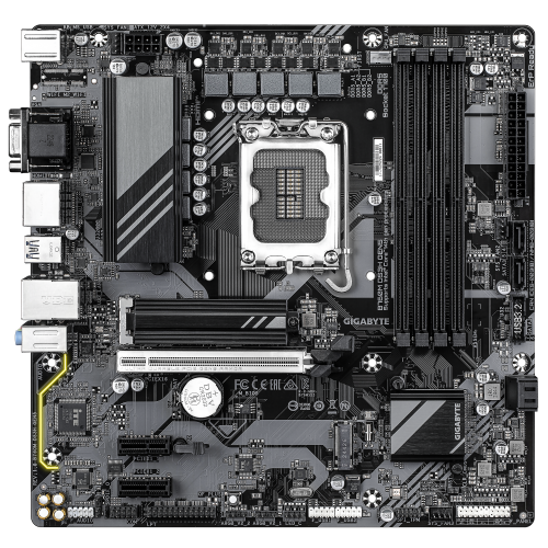 GIGABYTE B760M DS3H GEN5 Placa Base – Compatible con CPUs Intel Core 14ª generación, VRM digital de 6+2+1 fases, hasta 5600 MHz DDR5, 2 x M.2 PCIe 4.0, LAN 2.5GbE, USB 3.2 Gen2 - Imagen 2