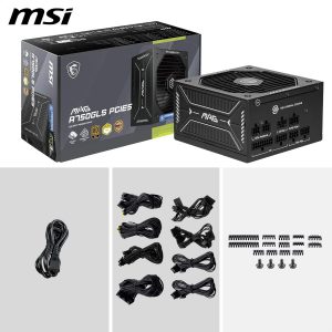 FUENTE ALIMENTACION MSI MAG A750GLS PCIE5,PSU,750W,80 PLUS GOLD,MODULAR,120MM,ACTIVE PFC,PCI-E 5.0 (16 PIN)X1,PCI-E (6+2 PIN)X4,SATA (15 PIN)X5