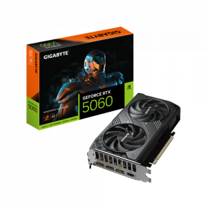 GIGABYTE GeForce RTX 5060 WINDFORCE MAX OC 8G Tarjeta Gráfica – 8 GB GDDR7, 128 bits, PCI-E 5.0, 2512 MHz Frecuencia del núcleo, 3 x DisplayPort, 1 x HDMI, NVIDIA DLSS 4, GV-N5060WF2MAX OC-8GD