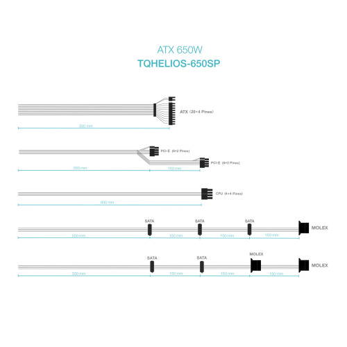 TooQ Fuente de Alimentación ATX 650W APFC 80Plus Bronze - Imagen 5