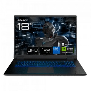 GIGABYTE PORTATIL GAMING A18 PRO DXJG3ESBC4SH,INTEL RPL-R CORE 7 240H,32GB DDR5,SSD 1TB,18" QHD+ 165HZ,RTX5070TI/12GB,W11 HOME